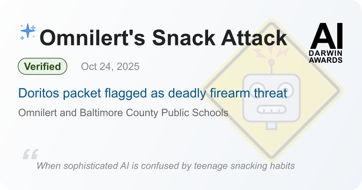 Omnilert AI Gun Detection - “Doritos Danger Alert” - 2025 AI Darwin ...